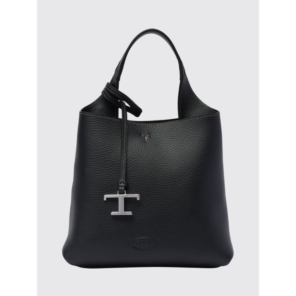 Tod's Women Grained Leather Mini Handbag Tod's With Charm And Embossed Logo